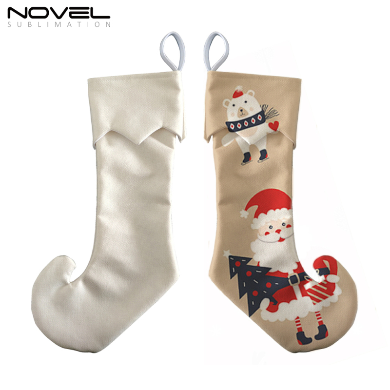 Christmas decorations gift bag blank sublimation candy bag clown shoes Christmas socks customized Xmas Stocking