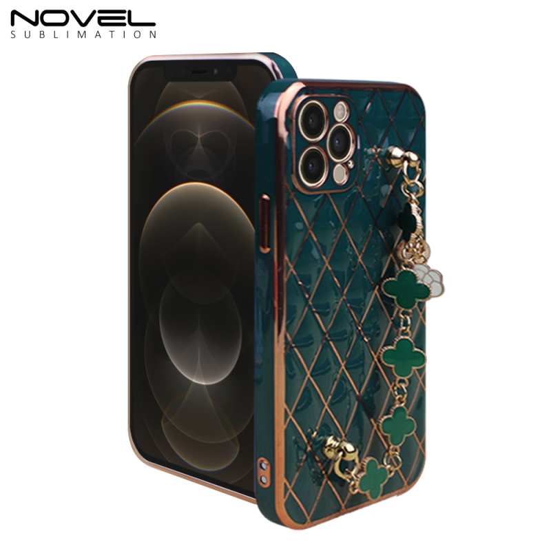 Fancy Soft Lambskin Leather Elegant Classic Cellphone Cover With Chian For iPhone 15 / 14 /13 / 12/ 11/ XS max / XR /XS