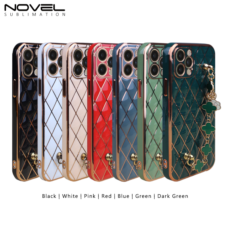 Fancy Soft Lambskin Leather Elegant Classic Cellphone Cover With Chian For iPhone 15 / 14 /13 / 12/ 11/ XS max / XR /XS