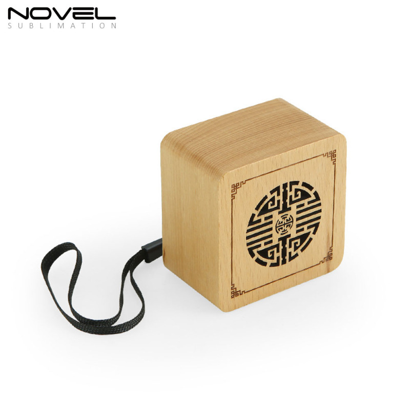 Small Wood 5.0 Bluetooth Speaker Popular Wireless Bluetooth Speaker for Home Office Bookshelf Outdoor Travel Camping