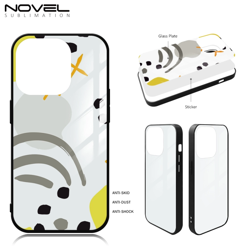 For iPhone 15/15 Pro/IP15 Plus/15 Pro max/14/IP 14 Plus/IP 14 Pro/IP 14 Pro max DIY Sublimation Blank Glass Phone Case