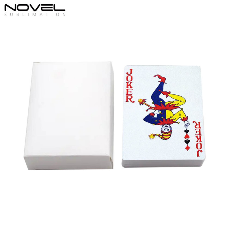 sublimation PET plastic playing cards double-sided blank heat transfer plastic waterproof entertainment poker card