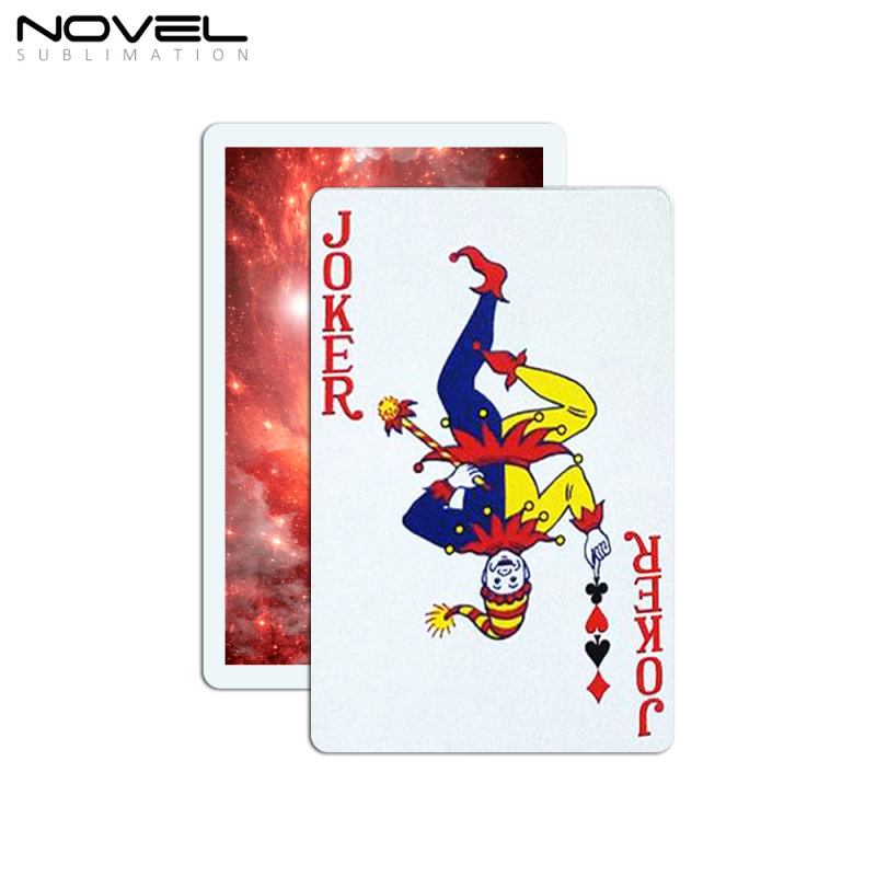 sublimation PET plastic playing cards double-sided blank heat transfer plastic waterproof entertainment poker card