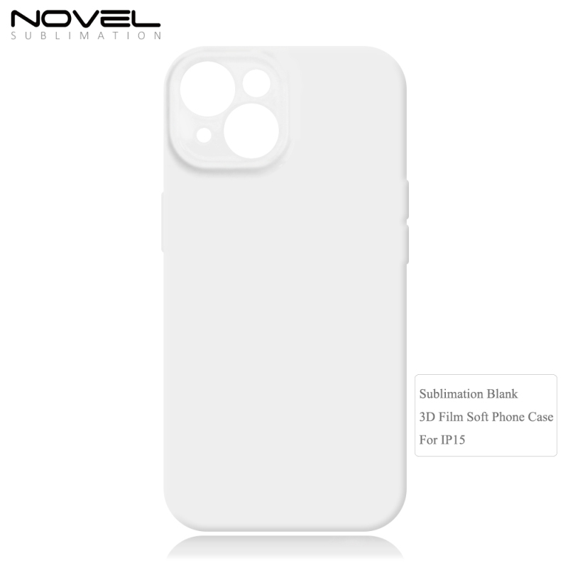 For iPhone 15 / IP15 Pro / IP15 Plus / IP15 Pro max Blank Sublimation 3D Film Coated Soft TPU Phone Cases