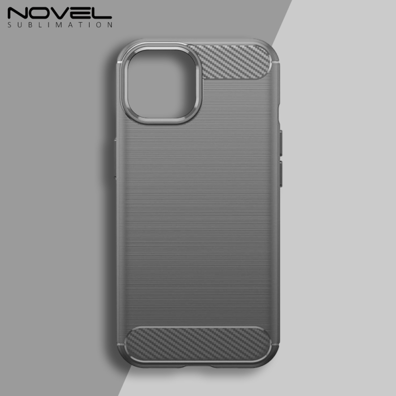 For Moto G53 / E13 Soft Rubber Carbon Fiber Brushed Anti-Drop Mobile Phone Case Strong Protect Phone Cover