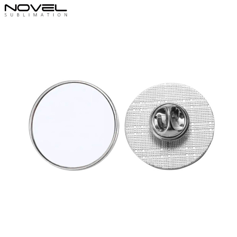 Blank Dye-Sublimation DIY Metal Badge With Siliver and Gold Color Badge Gift With Round, Square and Heart Shape
