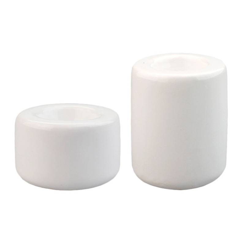 Customized Thermal Transfer Candle Holder Blank Sublimation Coated Ceramic Candle Holder