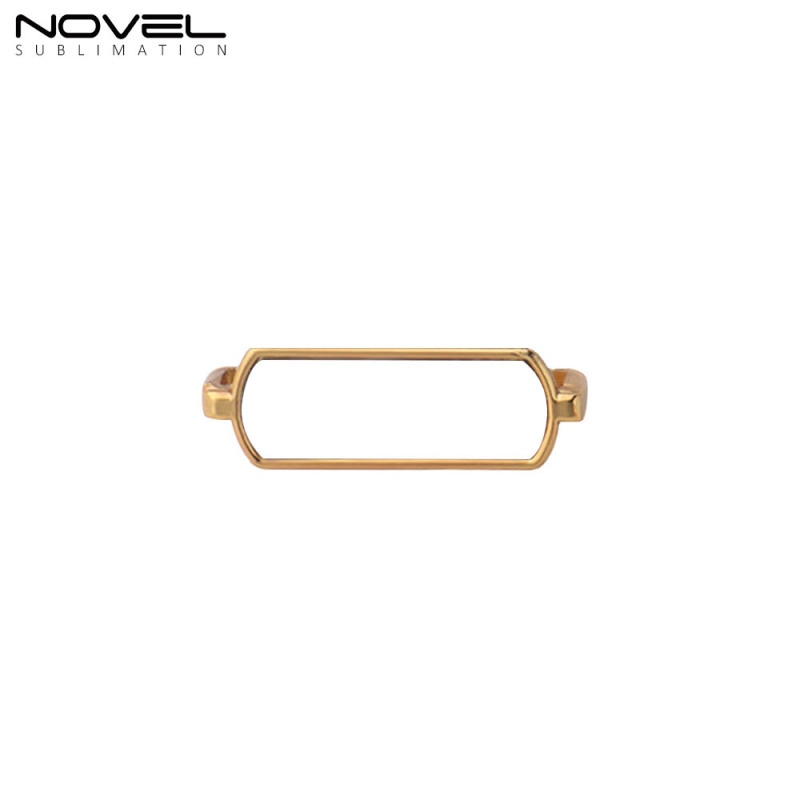 Amazon hot selling sports watch strap buckle personality blank heat transfer metal watch strap buckle with Silver / Gold / Rose Gold