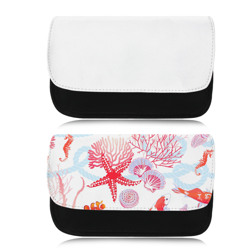 Factory Provide Blank Sublimation Canvas Cosmetic Bag Personality Pencil Bag For Students