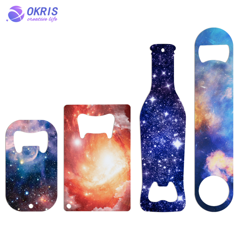 Sublimation Bottle Opener Blanks Metal Stainless Steel Beer Opener for Christmas Wedding Party Gifts Bar Kitchen Restaurant With Double Sides Printing Silver and White Color Avaliable