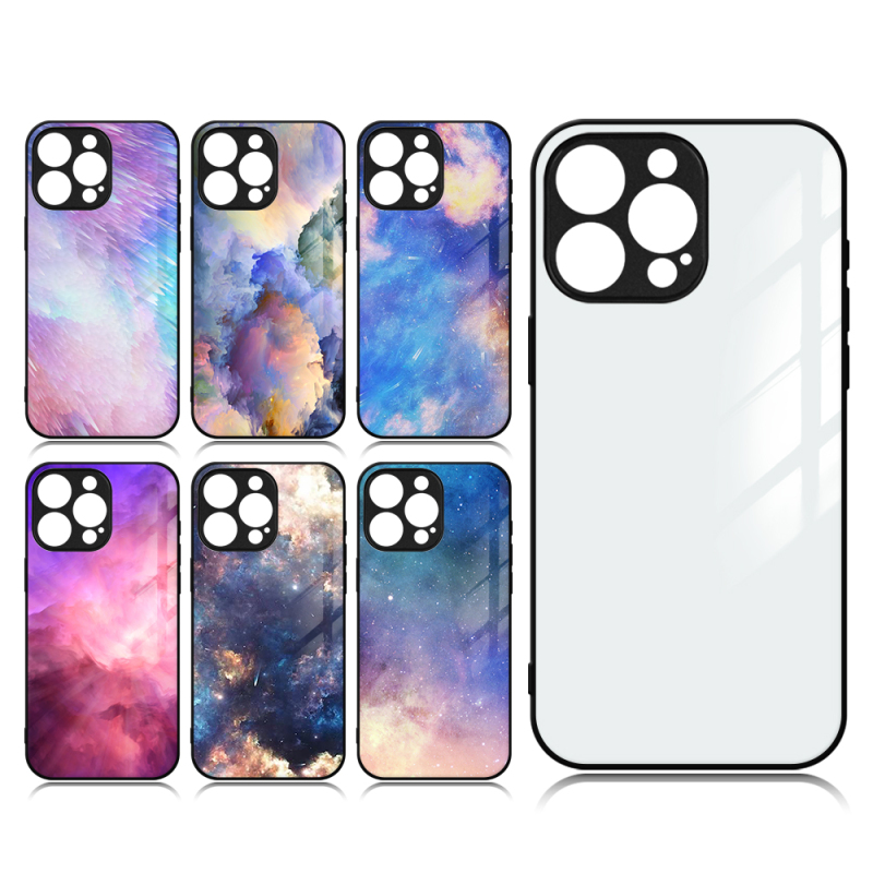 For iPhone 13 / iPhone 13 Pro / iPhone 13 Pro max Blank Sublimation Glass Phone Case