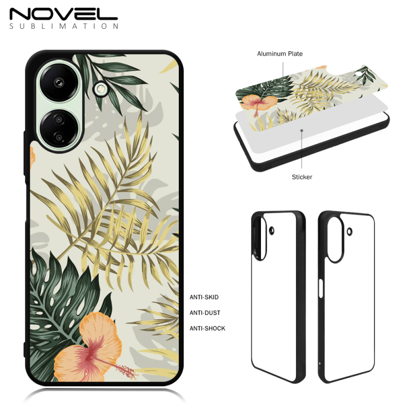 Sublimation 2D TPU Phone Case Blank Personality 2D Soft Rubber CellPhone Shell For Redmi 13C 4G/ 12C / 10C 4G