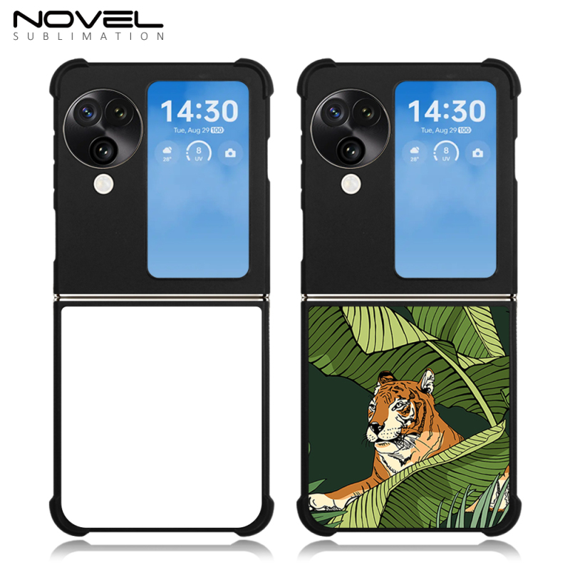 For Oppo Find N3 Flip 5G / Find N2 Customized Sublimation 2D TPU Mobile Phone Case With Blank Metal Insert