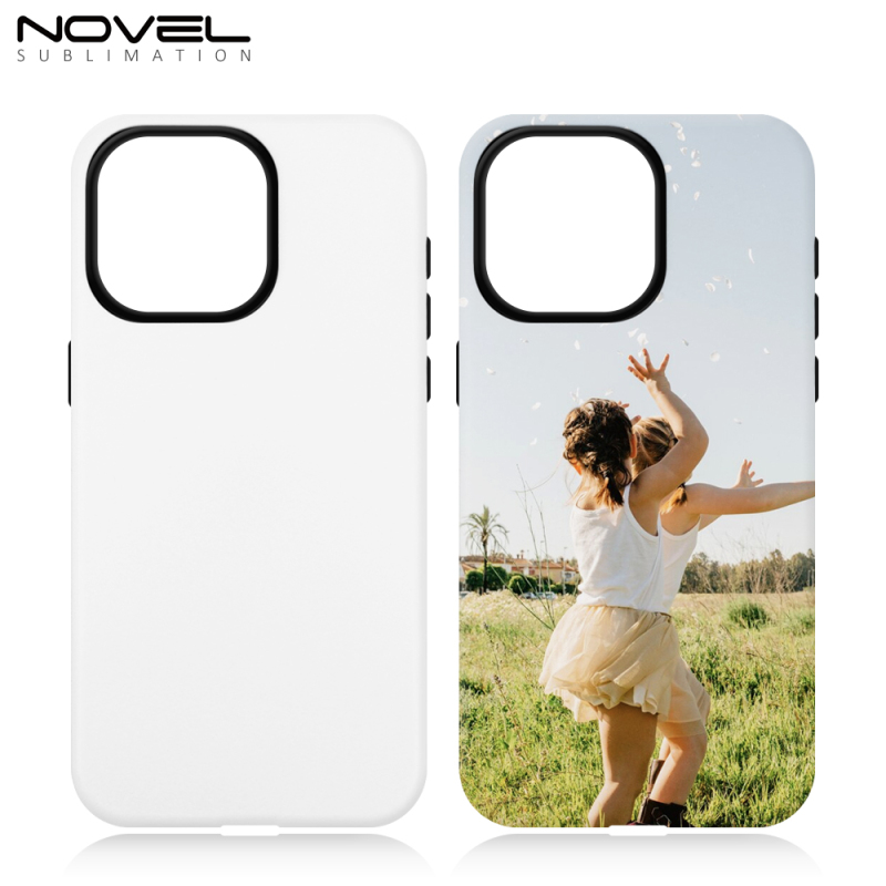 For iPhone 15 Pro/15 Pro max/IPXR/IP7+/ IP14/13 High Quality Blank Sublimation 3D 2in1 Film Phone Cases 3D Heavy Duty Mobile Phone Case