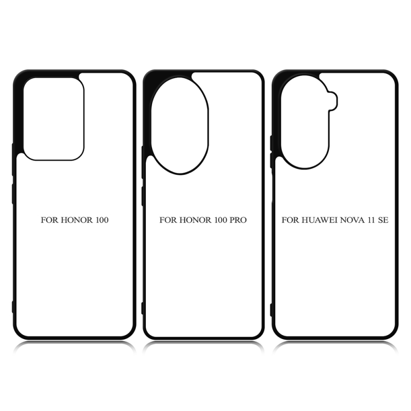 For Huawei Honor 100 / Honor 100 Pro / Nova 11 SE DIY Blank Sublimation 2D Soft Rubber Mobile Phone Case