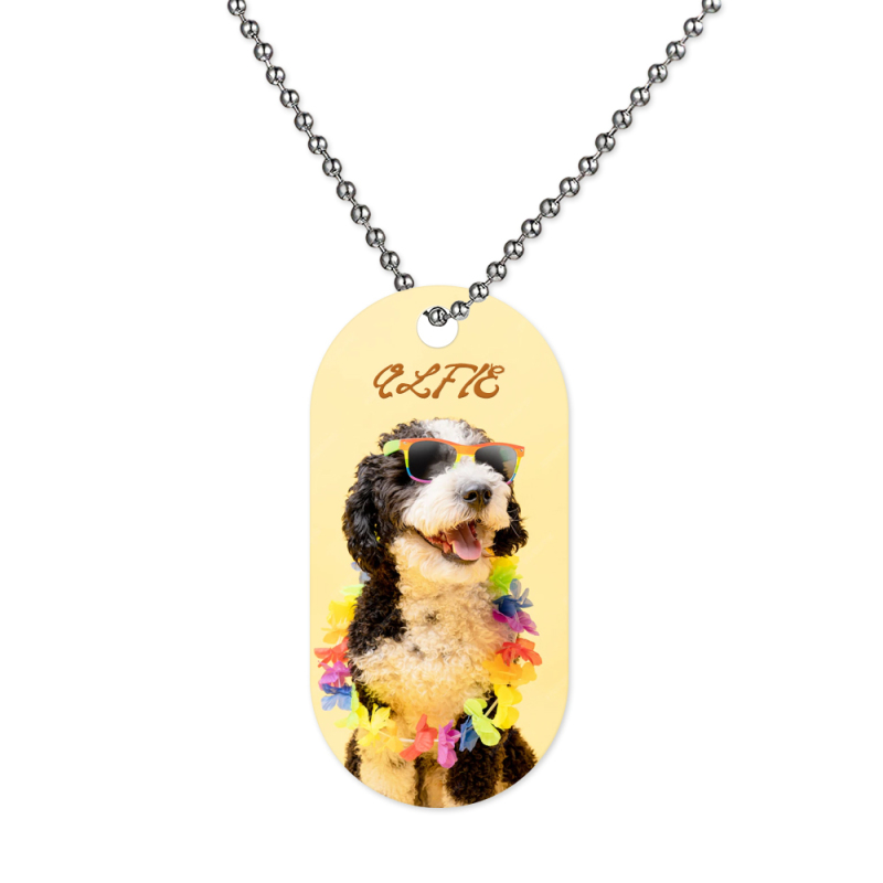Popular White Color Double-Sides Printing Blank Sublimation Metal Dog Tag