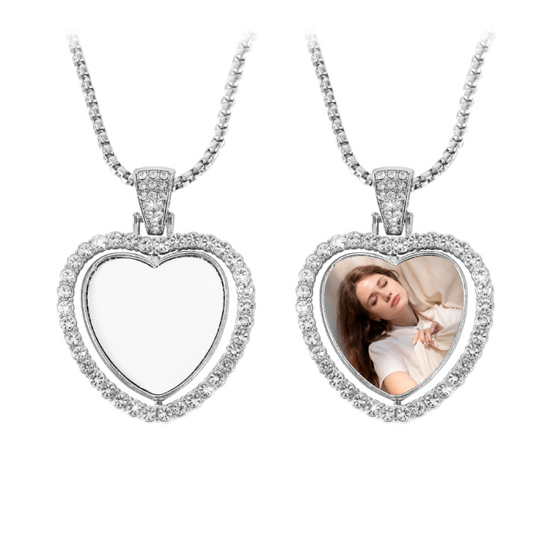 Hot Selling Classic Sublimation Necklace With Blank Metal Insert Personality Nice Necklace With Diamonds