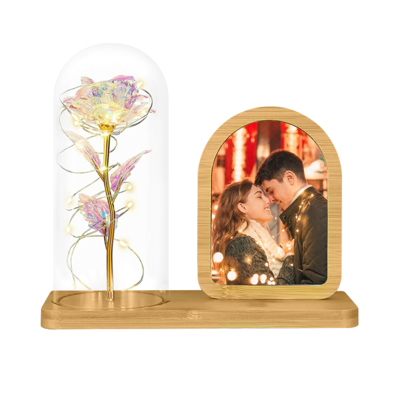 Popular Nice Table Setting Atmosphere LED Light Photo Frame With Blank Aluminum Plate