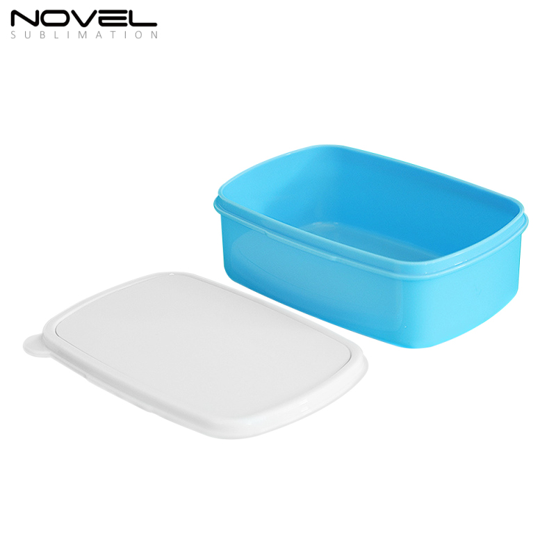Popular Sublimation Plastic Rectangle Lunch Box Without Inner Box With Blank Metal Insert Printing