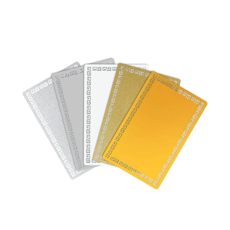 Personality Blank Sublimation Metal Business Card With Five Color and Ten Design