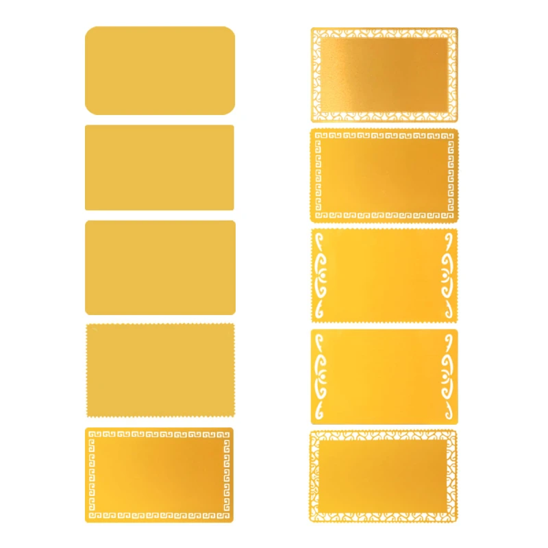 Personality Blank Sublimation Metal Business Card With Five Color and Ten Design