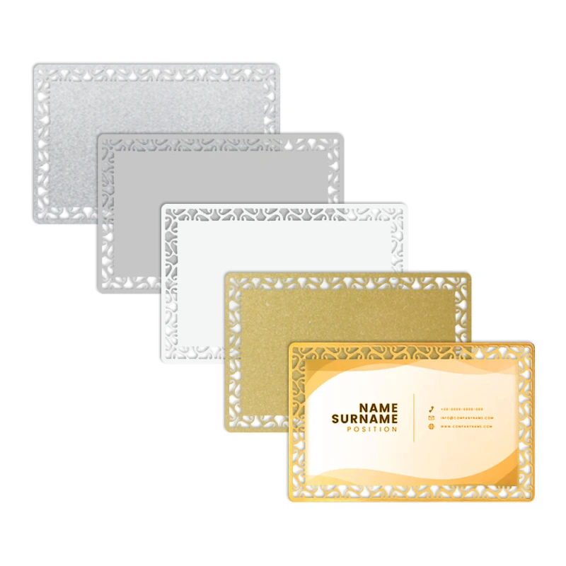 Personality Blank Sublimation Metal Business Card With Five Color and Ten Design