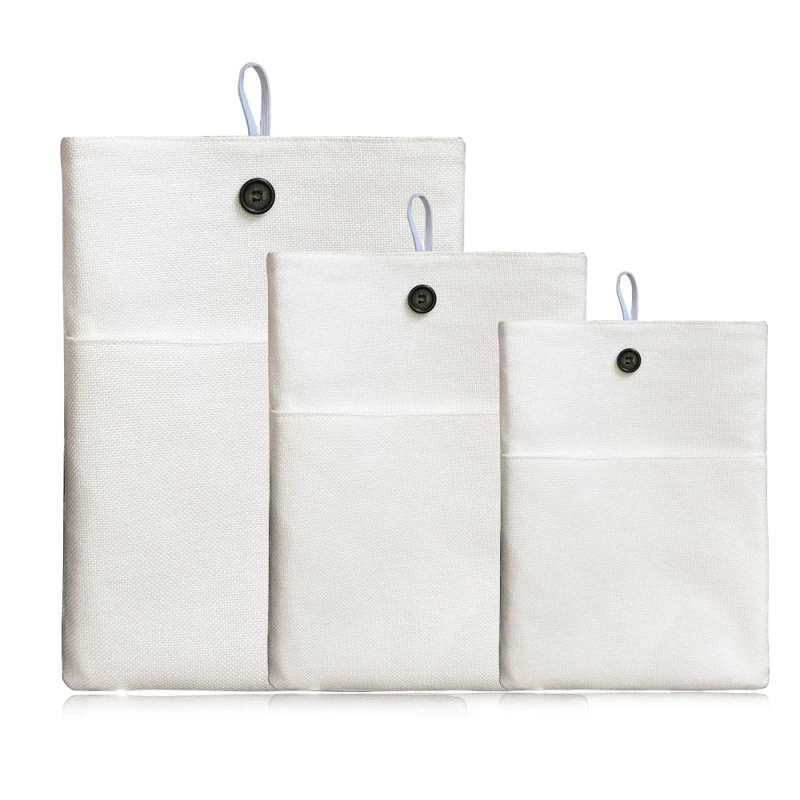Fancy Personality Blank Sublimation Cotton Linen Book Bag With Three Size