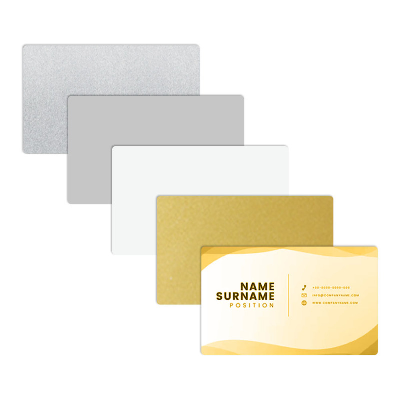 Personality Blank Sublimation Metal Business Card With Five Color and Ten Design