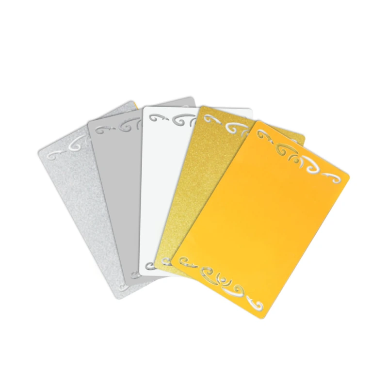 Personality Blank Sublimation Metal Business Card With Five Color and Ten Design