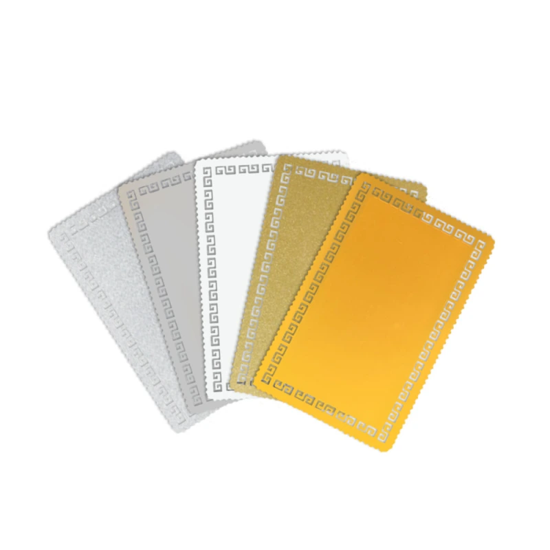 Personality Blank Sublimation Metal Business Card With Five Color and Ten Design