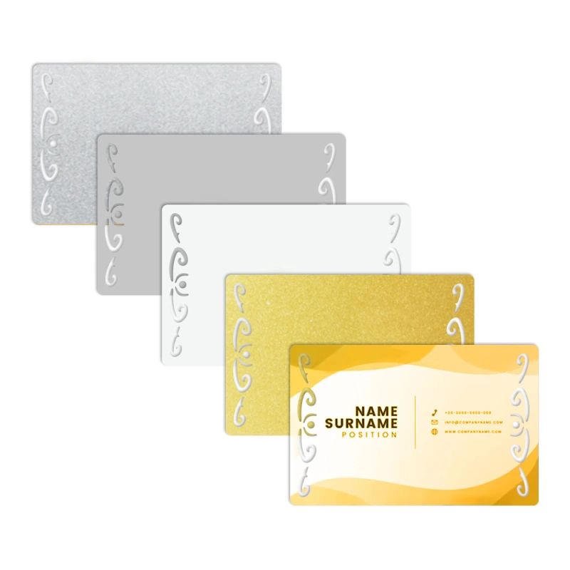 Personality Blank Sublimation Metal Business Card With Five Color and Ten Design