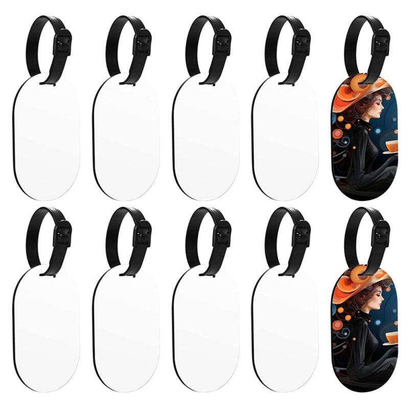 Wholesale Blank Sublimation MDF Luggage Tags With Double-Sides Printing