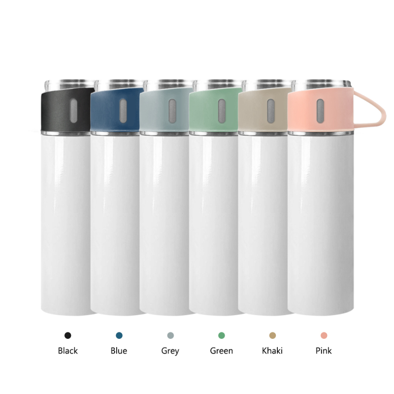 New Coming One Cup Three-lid Blank Sublimation Coated Stainless Steeel Mug With Six Color