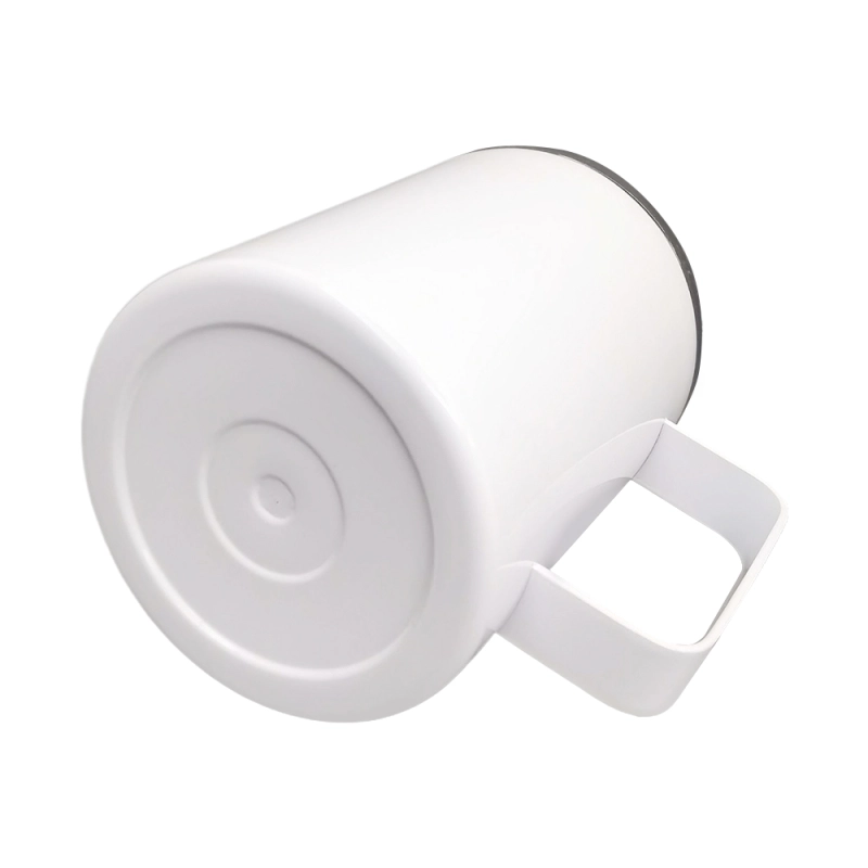 Wholesale Price Blank Sublimation 12OZ Double-Layer Mug With Cover DIY White Color 400ML Cup With Handle