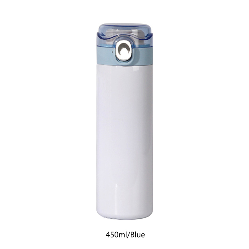 350ML / 450ML Sublimation Water Bottles Vacuum Flasks DIY Blank Pea Thermos Water Bottle