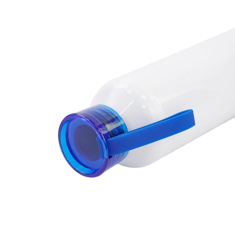 50pcs per carton Sublimation Blank White Aluminum Sports Bottle With Silicone Colorful Cover and Strap