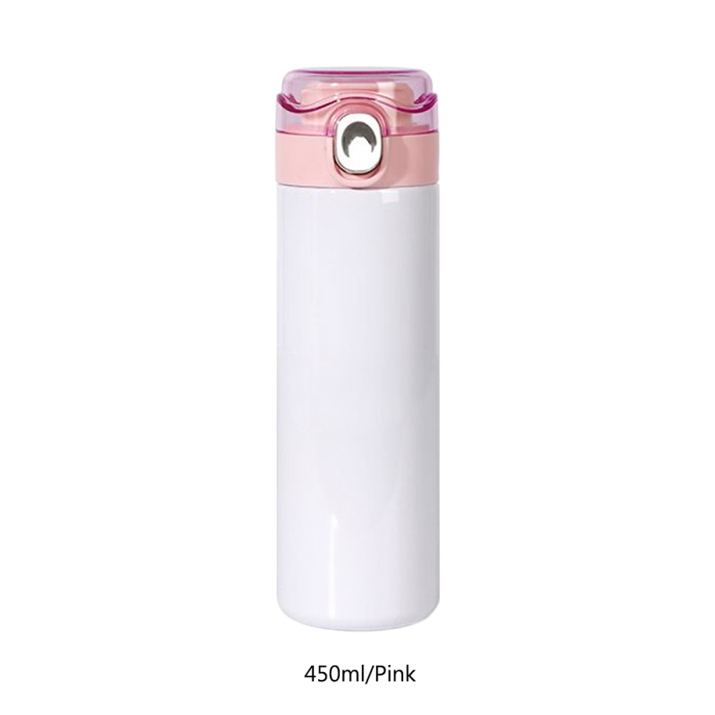 350ML / 450ML Sublimation Water Bottles Vacuum Flasks DIY Blank Pea Thermos Water Bottle