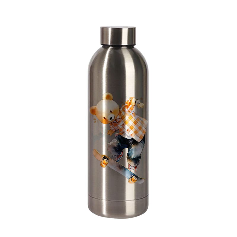 Wholesale Price 500ML Blank Sublimation Vacuum Flasks Customized Stainless Steel Water Bottle With White and Silver Color