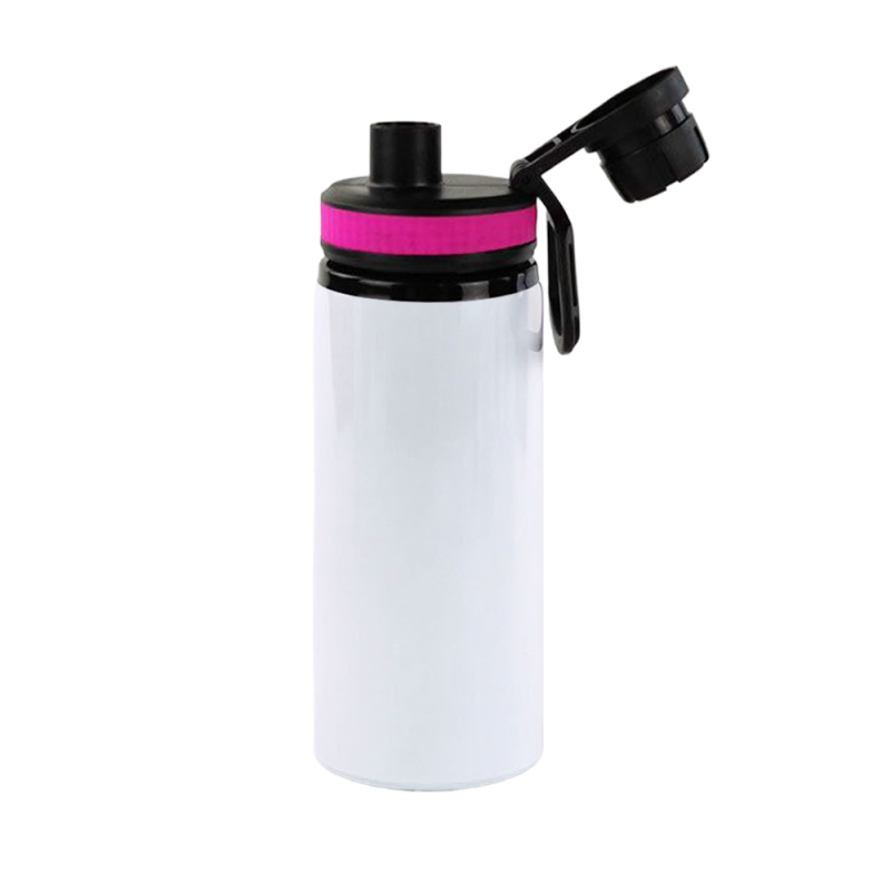 Wholesale Price Blank Sublimation Aluminum Sports Bottle DIY Customized Mountaineering Water Bottle With Sealing Cup Lid