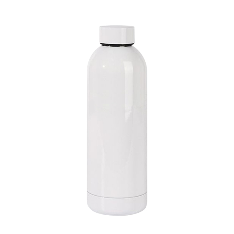 Wholesale Price 500ML Blank Sublimation Vacuum Flasks Customized Stainless Steel Water Bottle With White and Silver Color