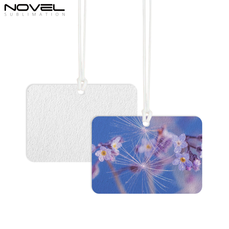 1 Set Car Sublimation Air Freshener Sublimation Blanks aromatherapy tablets with cord blank sublimation car photo frame