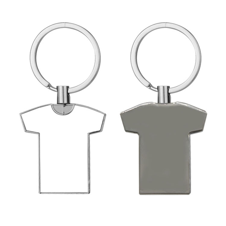 DIY Fashion Design Metal Sublimation Blank T-Shirt Shape Keyring