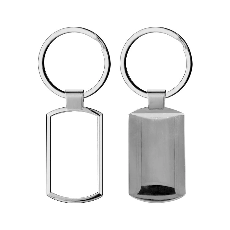 Free Sample Blank Customized Design Sublimation Metal Keyring Wholesale DIY Metal Key Chain