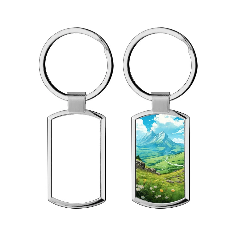 Free Sample Blank Customized Design Sublimation Metal Keyring Wholesale DIY Metal Key Chain