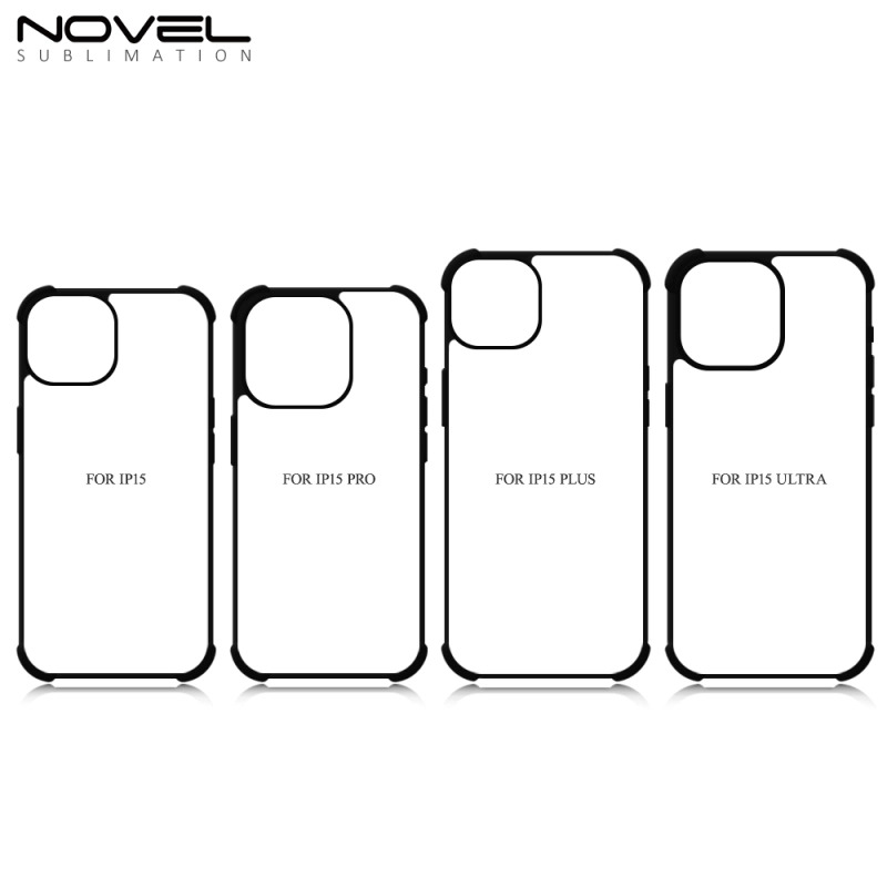 For iPhone 15 / IP 15 Pro / IP15 Plus / IP 15 Ultra Four Corner Anti-shock Blank Sublimation Phone Case 2D TPU Mobile Phone Cover