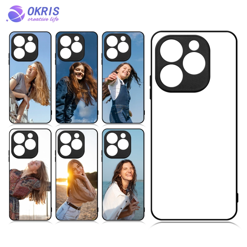 For Infinix Note 40X 5G Black 10PCS Per Bag Sublimation Phone Case DIY 2D Soft Rubber Mobile Phone Case With Blank Metal Insert