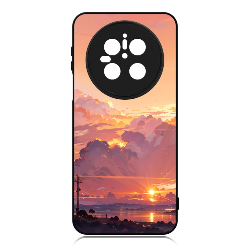 For Huawei Mate 70 / Mate 70 Pro Wholesale Price Sublimation 2D TPU Mobile Phone Case DIY Black Color Rubber Phone Case With Blank Metal Insert