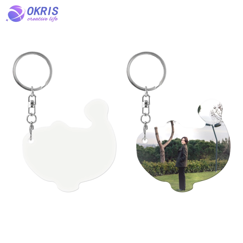 Aluminum Keychain with 11 Shape Options,  Custom Heat Transfer Printing for Logos, Artwork, or Text | Ready for Sublimation | Bulk Orders Available
