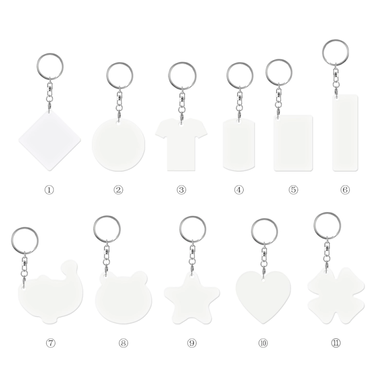 Aluminum Keychain with 11 Shape Options,  Custom Heat Transfer Printing for Logos, Artwork, or Text | Ready for Sublimation | Bulk Orders Available