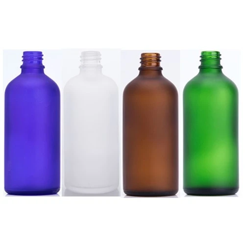 5ml 10ml 15ml 20ml 30ml 50ml 100ml すりガラス瓶。茶色、ブルー、緑、クリアー、黒い5カラーあり。18ｍｍ口径の通用ガラス瓶、遮光瓶、エッセンシャルオイル瓶、アロマ瓶